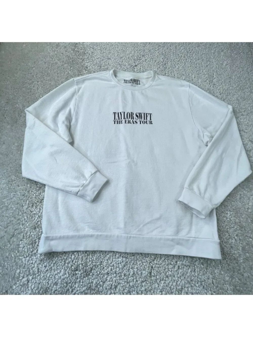 Taylor Swift The Eras Tour Crewneck Sweatshirt White Graphic Womens Large
